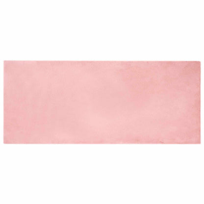 Kunstfell Hasen Teppich Olite Rosa 80 x 200 cm Polyester