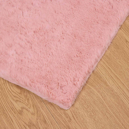 Kunstfell Hasen Teppich Olite Rosa 120 x 170 cm Polyester