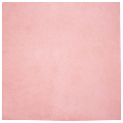 Kunstfell Hasen Teppich Olite Rosa 160 x 160 cm Polyester