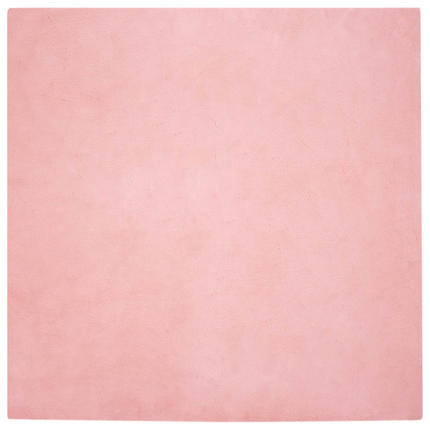 Kunstfell Hasen Teppich Olite Rosa 240 x 240 cm Polyester