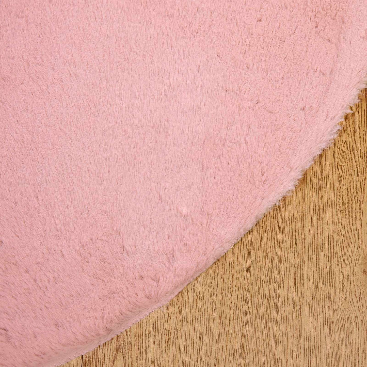 Kunstfell Hasen Teppich Olite Rosa Ø 160 cm Polyester