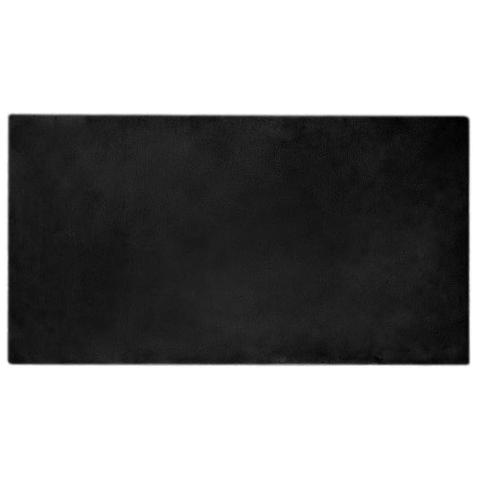 Kunstfell Hasen Teppich Olite Schwarz 80 x 150 cm Polyester