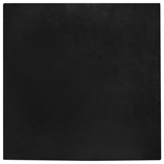 Kunstfell Hasen Teppich Olite Schwarz 120 x 120 cm Polyester