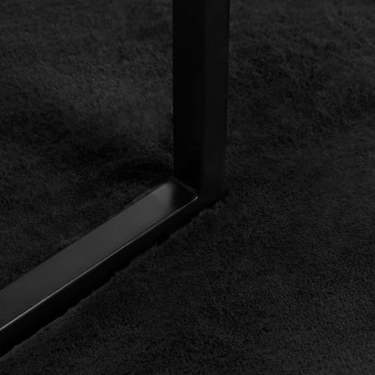 Kunstfell Hasen Teppich Olite Schwarz Ø 200 cm Polyester