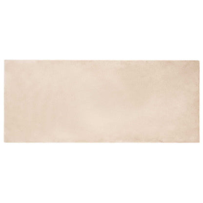 Kunstfell Hasen Teppich Olite Taupe 80 x 200 cm Polyester