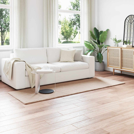 Kunstfell Hasen Teppich Olite Taupe 80 x 250 cm Polyester