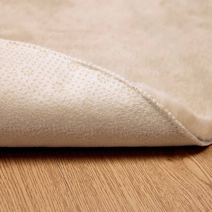 Kunstfell Hasen Teppich Olite Taupe Ø 120 cm Polyester