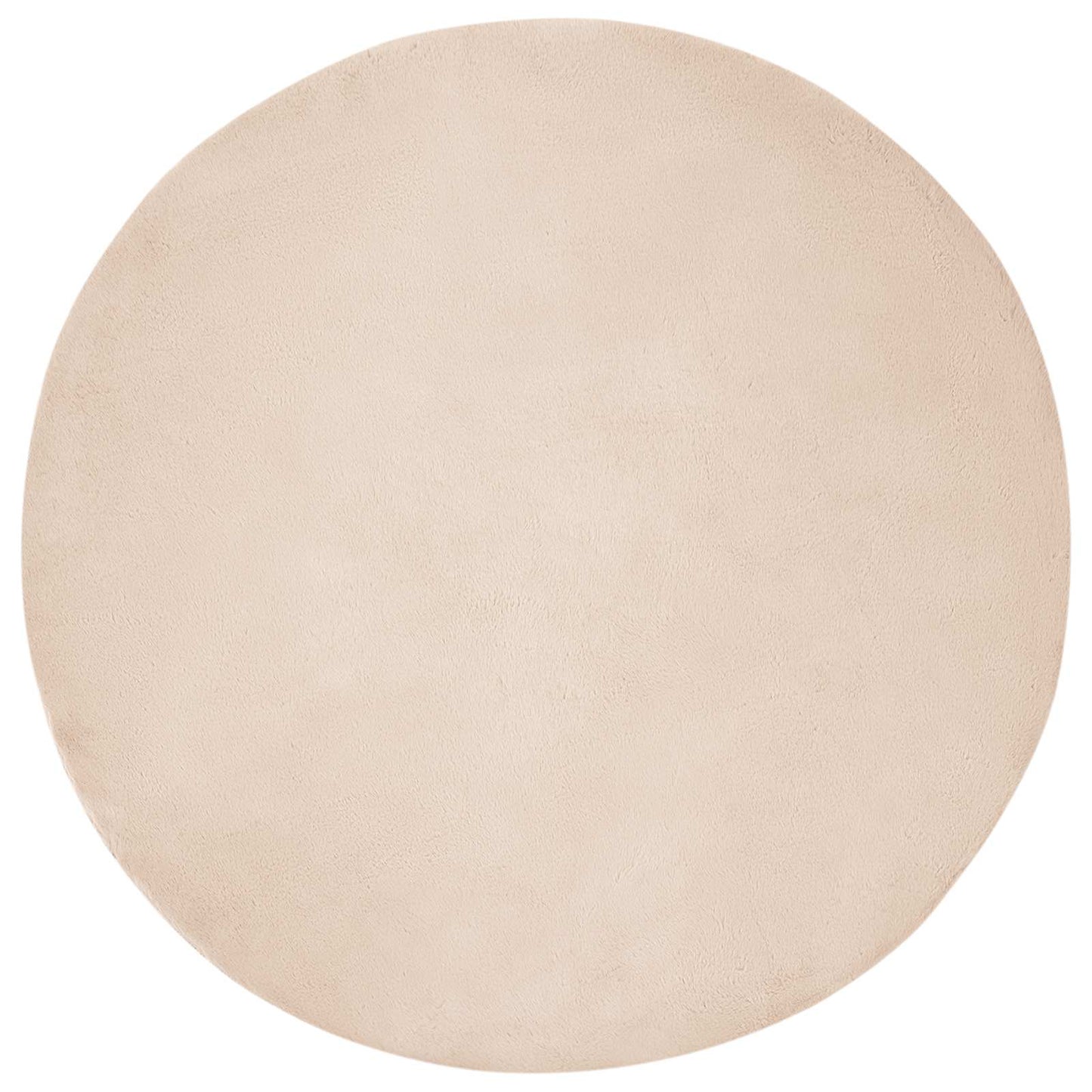 Kunstfell Hasen Teppich Olite Taupe Ø 200 cm Polyester
