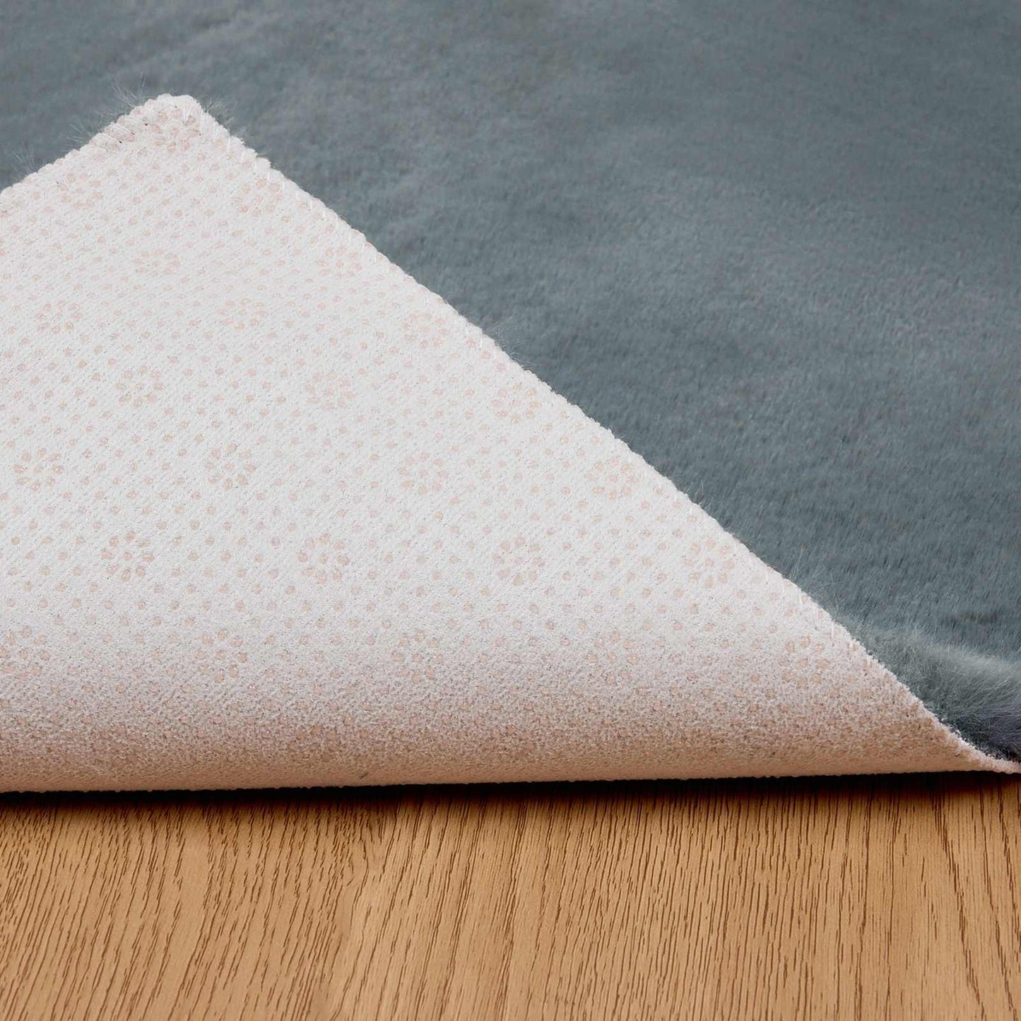 Kunstfell Hasen Teppich Olite Anthrazit 240 x 340 cm Polyester