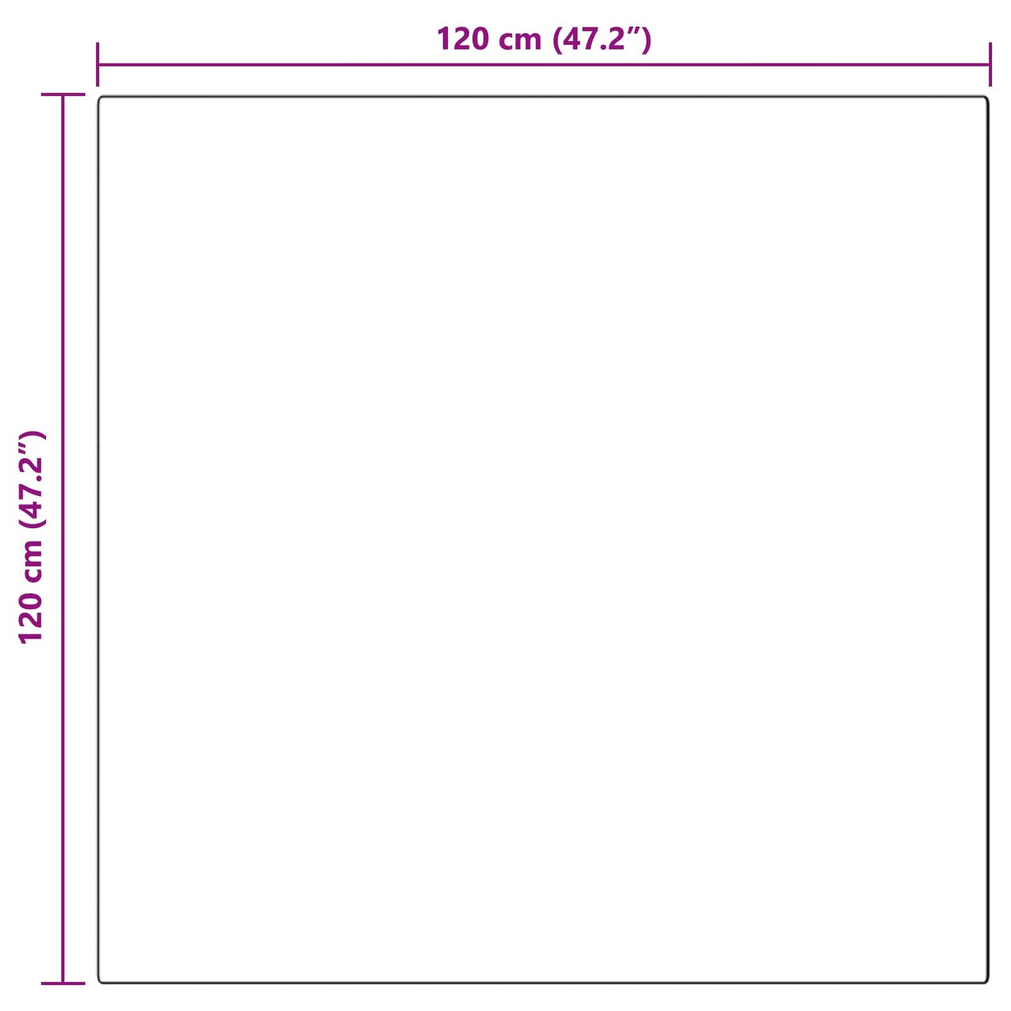 Kunstfell Hasen Teppich Olite Anthrazit 120 x 120 cm Polyester