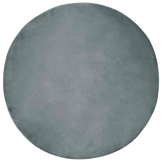 Kunstfell Hasen Teppich Olite Anthrazit Ø 120 cm Polyester