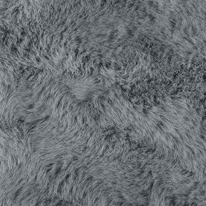 Kunstfell Hasen Teppich Olite Anthrazit Ø 160 cm Polyester