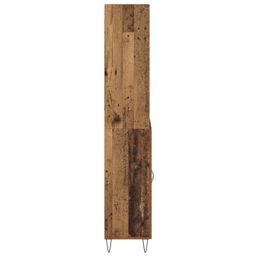Highboard Altholz 69,5 x 34 x 180 cm Holzwerkstoff