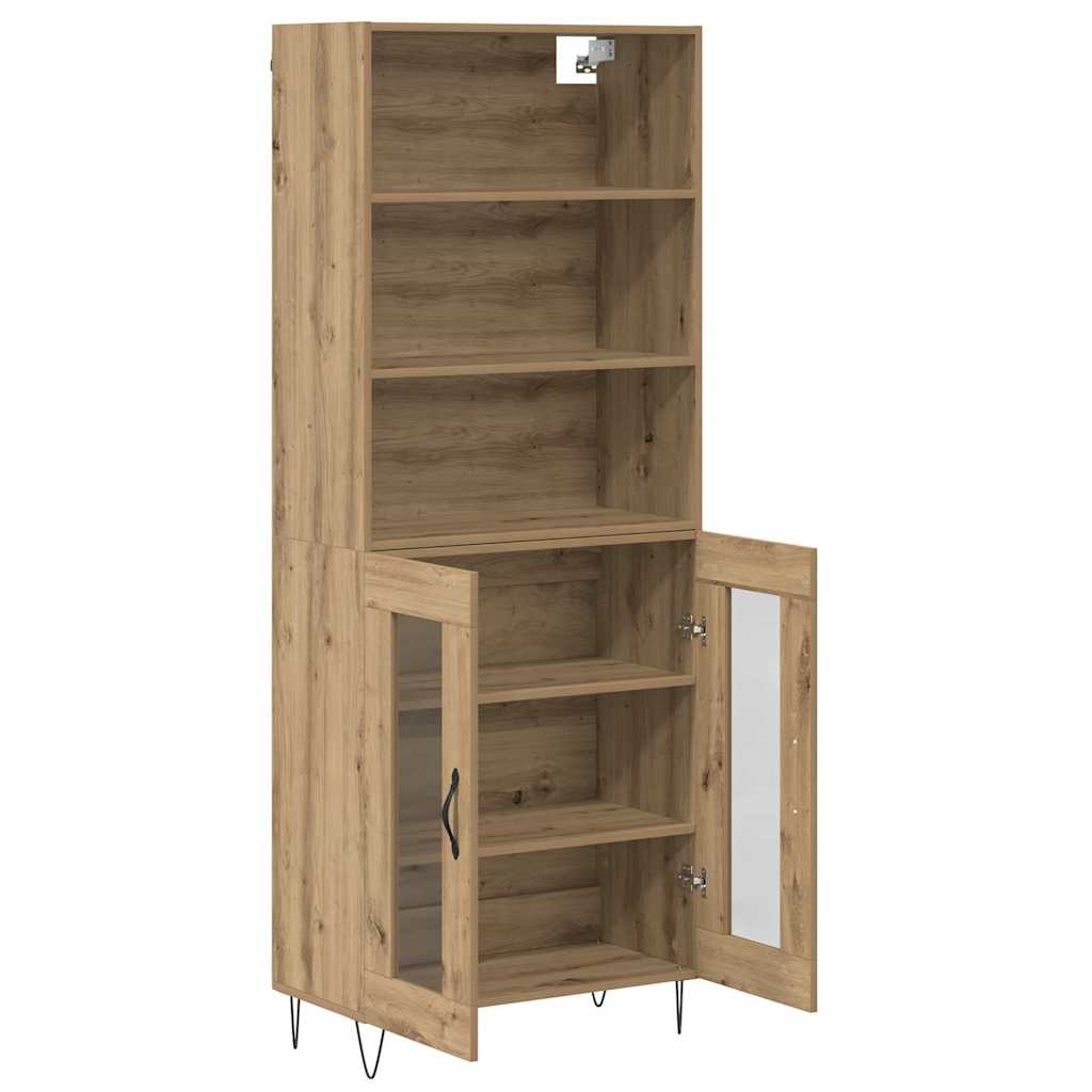 Highboard Artisan-Eiche 69,5 x 34 x 180 cm Holzwerkstoff