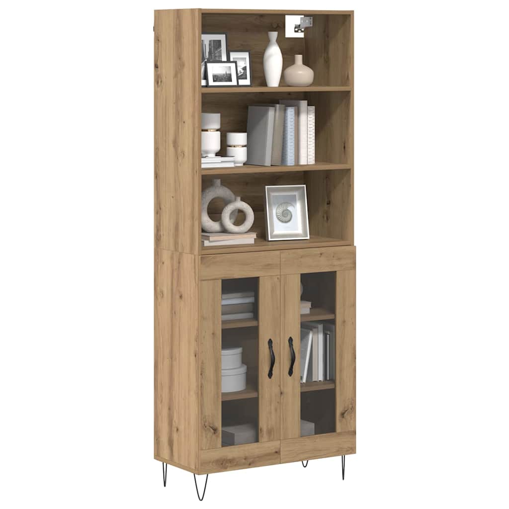 Highboard Artisan-Eiche 69,5 x 34 x 180 cm Holzwerkstoff