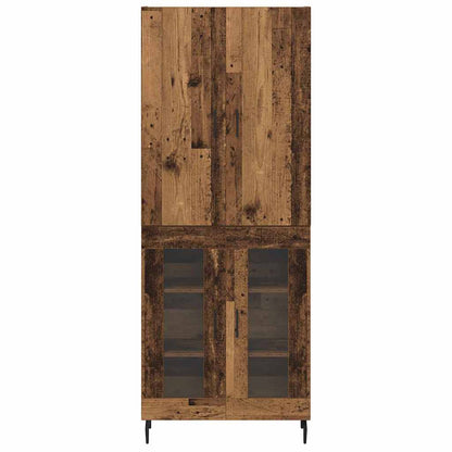 Highboard Wandmontiert Altholz 69,5 x 34 x 180 cm Holzwerkstoff