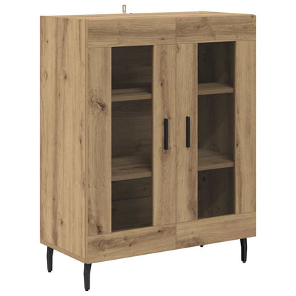 Highboard Altholz 69,5 x 34 x 180 cm Engineered Wood und Glas