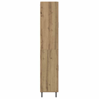 Highboard Altholz 69,5 x 34 x 180 cm Engineered Wood und Glas