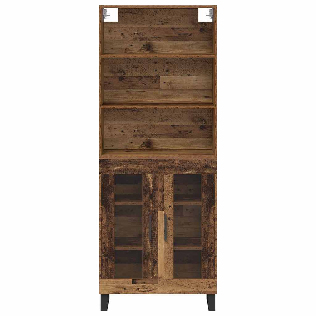 Highboard Altholz 69,5 x 34 x 180 cm Holzwerkstoff