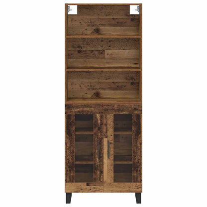 Highboard Altholz 69,5 x 34 x 180 cm Holzwerkstoff
