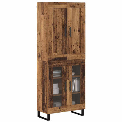 Highboard Altholz 69,5 x 34 x 180 cm Holzwerkstoff