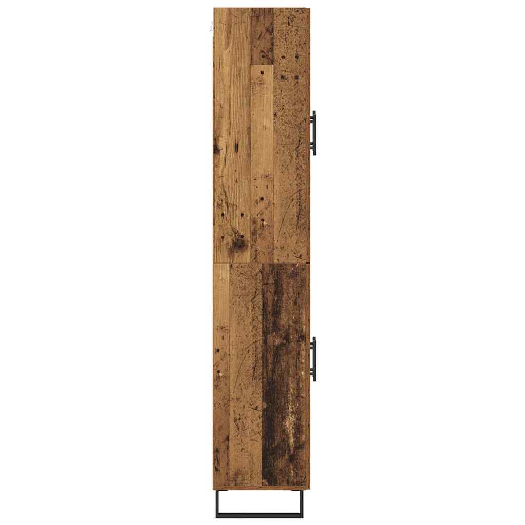 Highboard Altholz 69,5 x 34 x 180 cm Holzwerkstoff