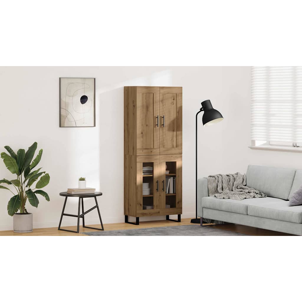 Highboard Artisan-Eiche 69,5 x 34 x 180 cm Holzwerkstoff