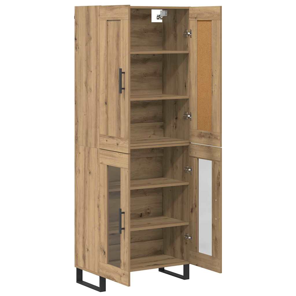 Highboard Artisan-Eiche 69,5 x 34 x 180 cm Holzwerkstoff