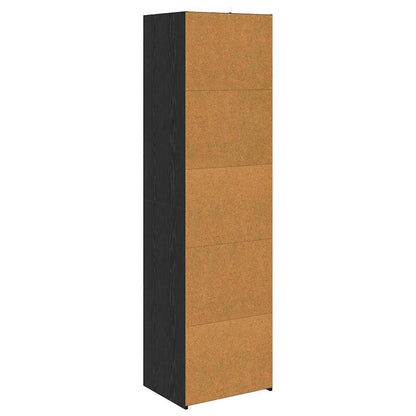 Schrank Schwarz Eichen-Optik 50 x 41 x 185 cm Holzwerkstoff
