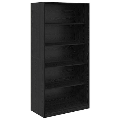 Kleiderschrank mit Regal Schwarz Eichen-Optik 100 x 50 x 200 cm
