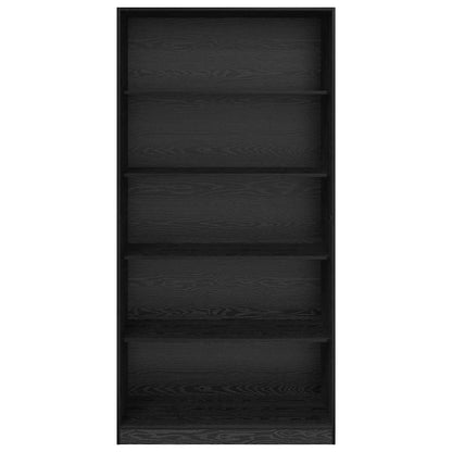 Kleiderschrank mit Regal Schwarz Eichen-Optik 100 x 50 x 200 cm
