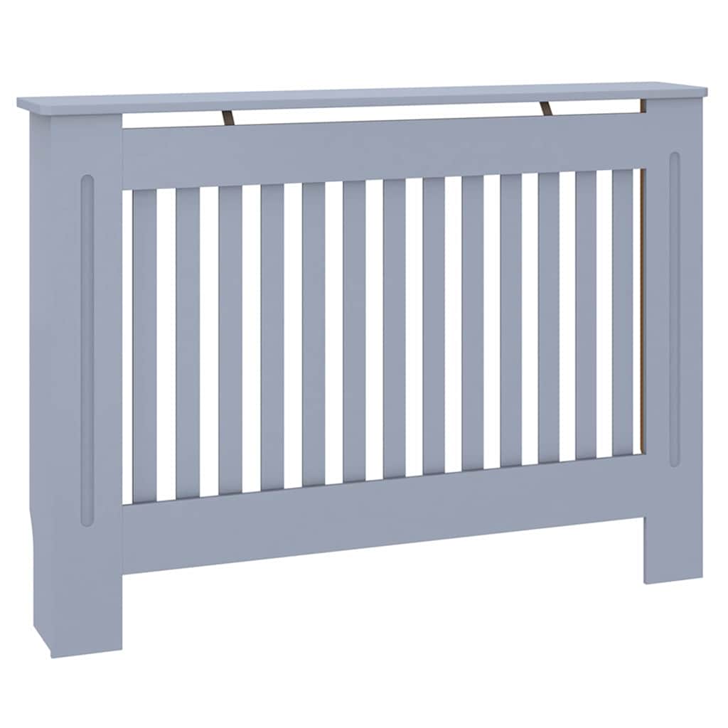 Heizkörperabdeckung 2 pcs Grau 112x19x81,5cm TechnischesHolz