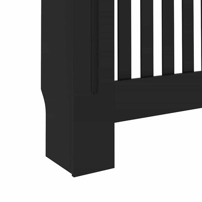 Heizkörperabdeckung 2 pcs Schwarz 112x19x81.5cm Holzwerkstoff