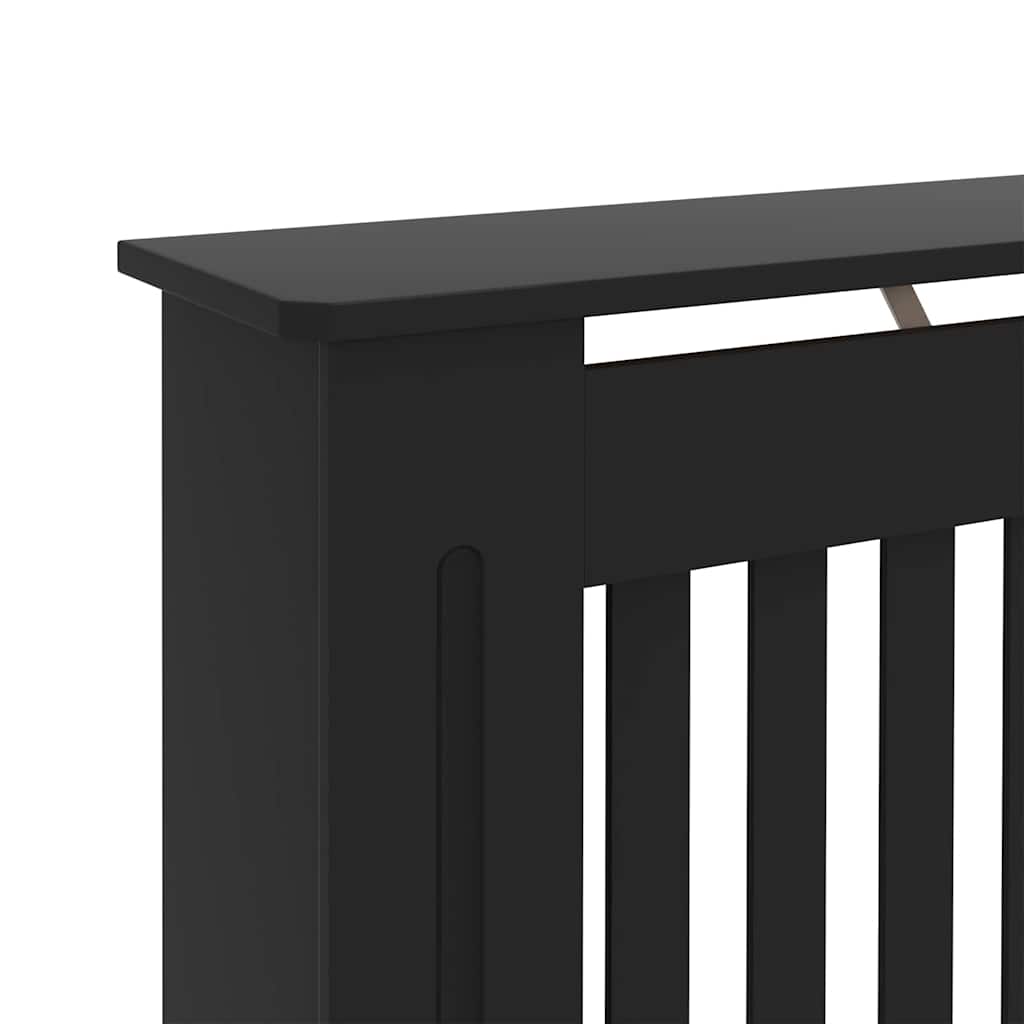 Heizkörperabdeckung 2 pcs Schwarz 112x19x81.5cm Holzwerkstoff