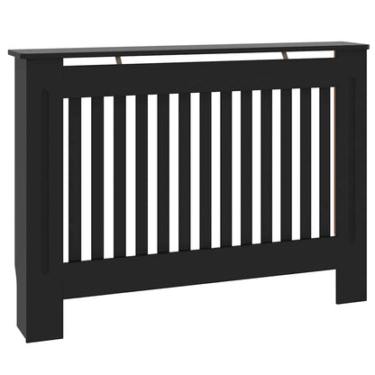 Heizkörperabdeckung 2 pcs Schwarz 112x19x81.5cm Holzwerkstoff