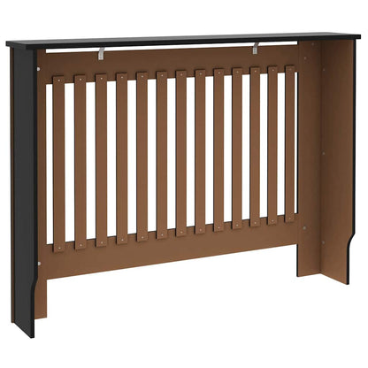 Heizkörperabdeckung 2 pcs Schwarz 112x19x81.5cm Holzwerkstoff