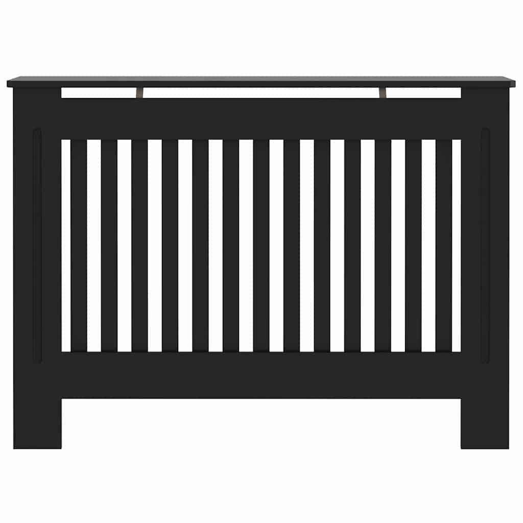 Heizkörperabdeckung 2 pcs Schwarz 112x19x81.5cm Holzwerkstoff