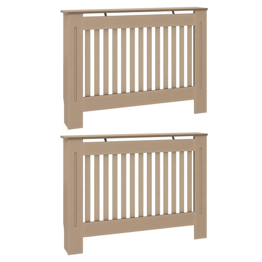 Heizkörperabdeckung 2 pcs Braun 112x19x81.5cm Holzwerkstoff