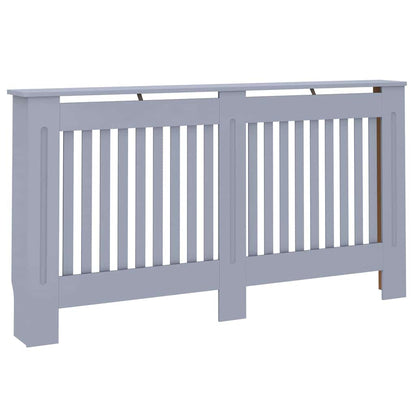 Heizkörperabdeckung 2 pcs Grau 152x19x81.5cm Holzwerkstoff