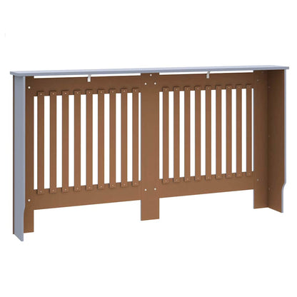 Heizkörperabdeckung 2 pcs Grau 152x19x81.5cm Holzwerkstoff