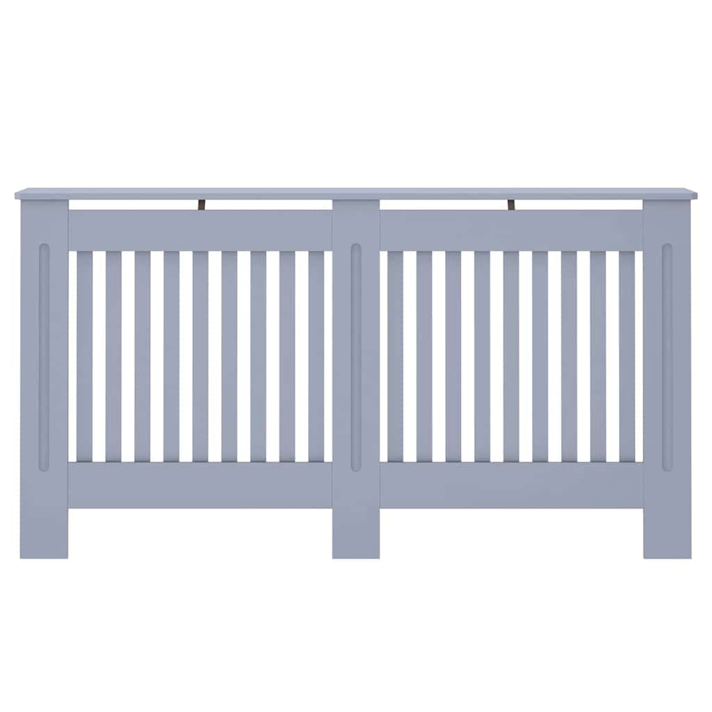 Heizkörperabdeckung 2 pcs Grau 152x19x81.5cm Holzwerkstoff