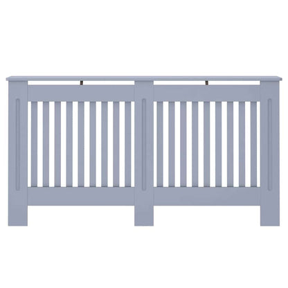 Heizkörperabdeckung 2 pcs Grau 152x19x81.5cm Holzwerkstoff