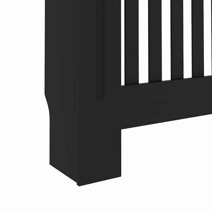 Heizkörperabdeckung 2 pcs Schwarz 152x19x81.5cm Holzwerkstoff