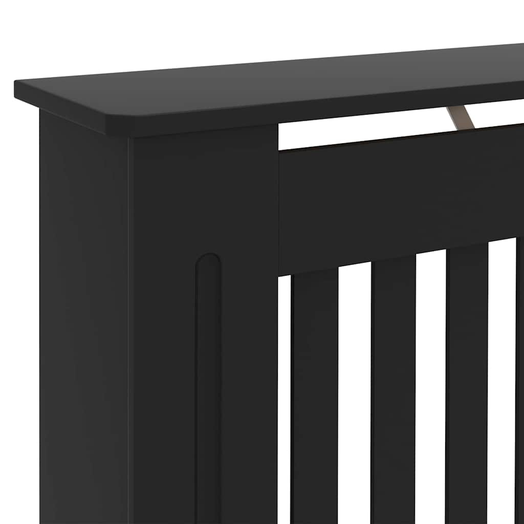 Heizkörperabdeckung 2 pcs Schwarz 152x19x81.5cm Holzwerkstoff