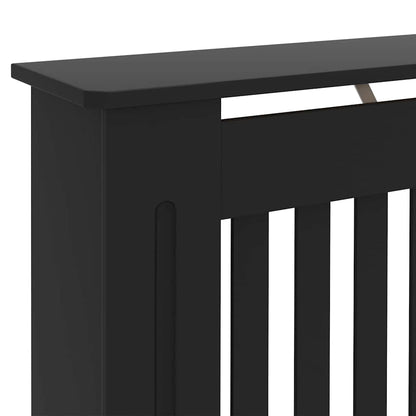 Heizkörperabdeckung 2 pcs Schwarz 152x19x81.5cm Holzwerkstoff