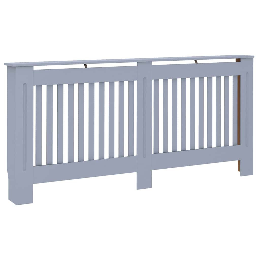 Heizkörperabdeckung 2 pcs Grau 172x19x81.5cm Holzwerkstoff