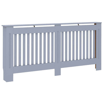 Heizkörperabdeckung 2 pcs Grau 172x19x81.5cm Holzwerkstoff