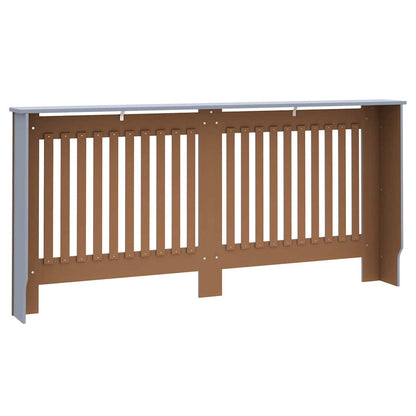 Heizkörperabdeckung 2 pcs Grau 172x19x81.5cm Holzwerkstoff