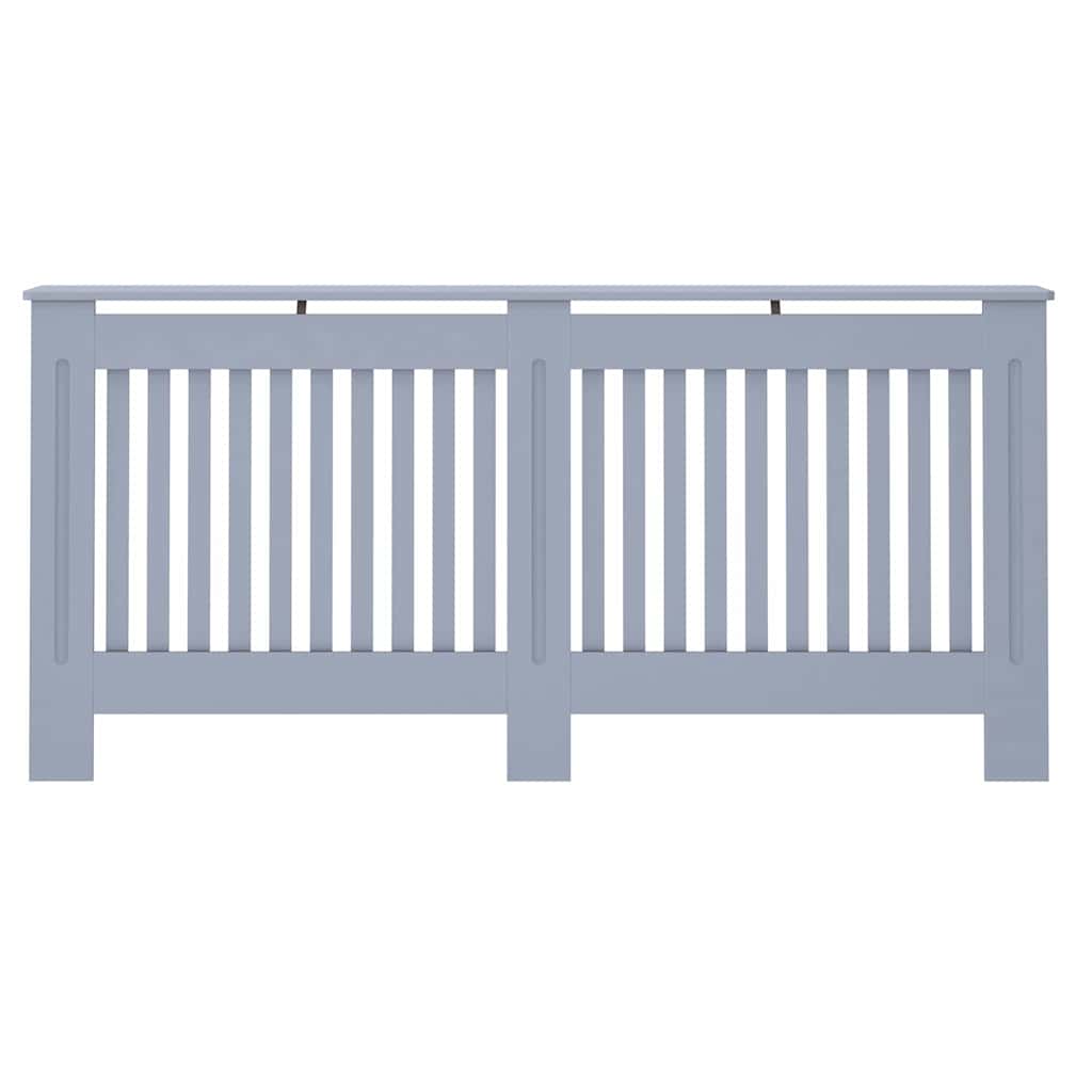 Heizkörperabdeckung 2 pcs Grau 172x19x81.5cm Holzwerkstoff