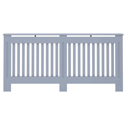 Heizkörperabdeckung 2 pcs Grau 172x19x81.5cm Holzwerkstoff